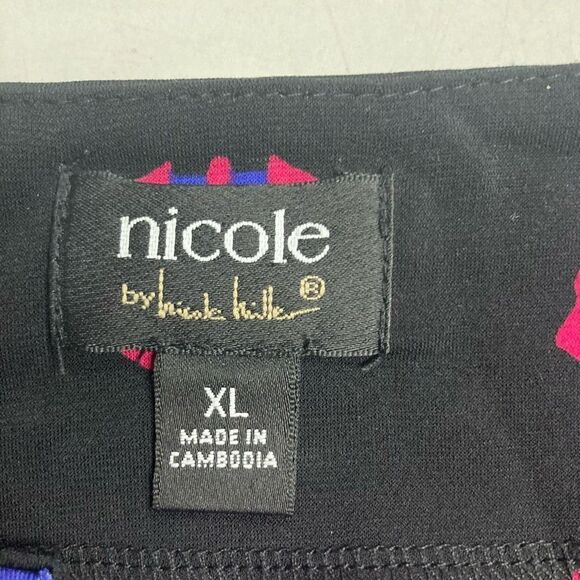 NICOLE By Nicole Miller Multicolored Geometric Tunic Top Size XL - Picture 6 of 9